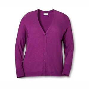 Ava & Viv purple cardigan sweater plus 3X